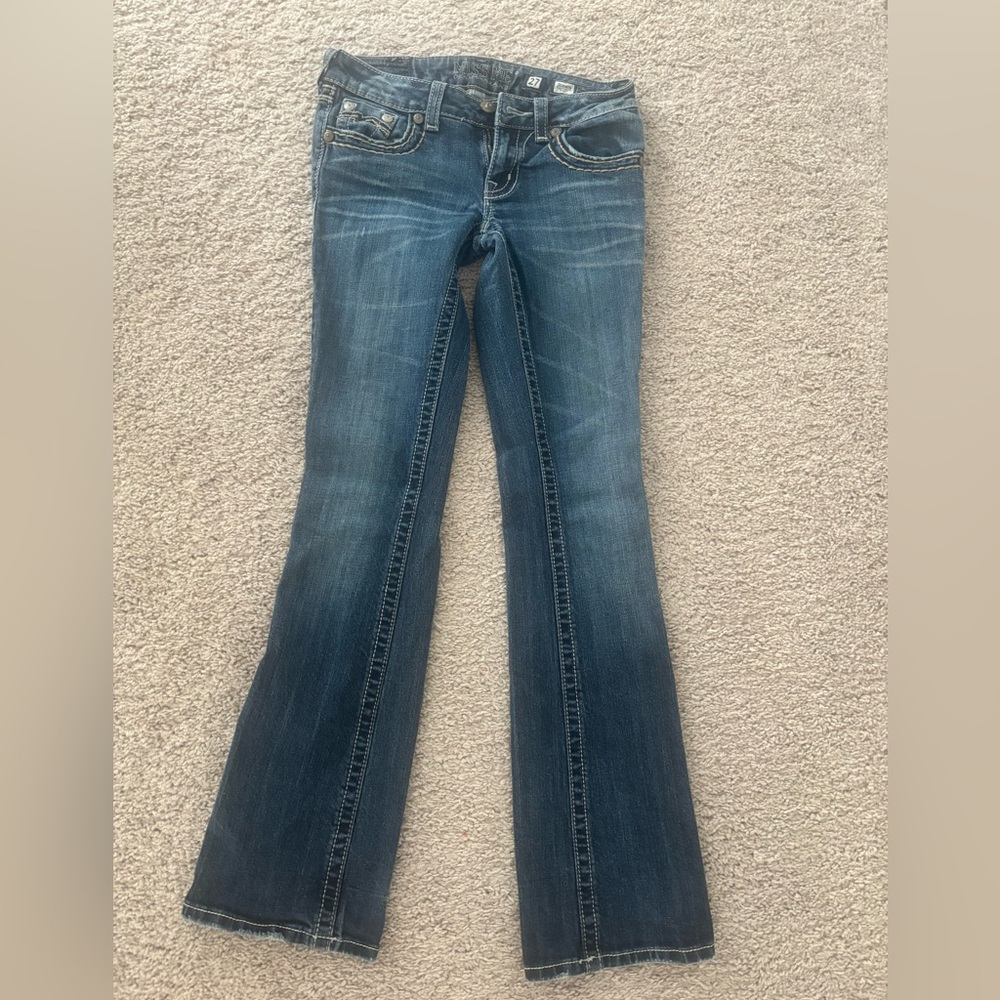 Miss Me Blue Flare Wide Leg Jeans